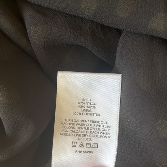 Express Long Sleeve Sheer Lined Gold Velvet Dot Blouse Size Small - Picture 11 of 11